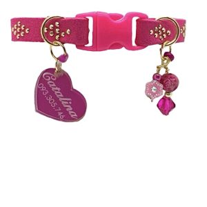 Fuchsia 5pts Collar with Gold Inlays