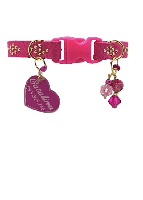 Fuchsia 5pts Collar with Gold Inlays