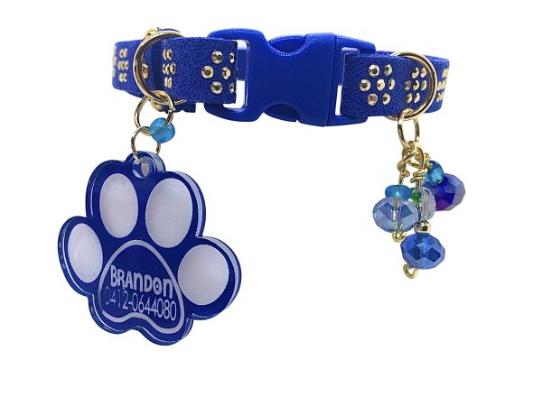 Blue 5pts Collar with Gold Inlays