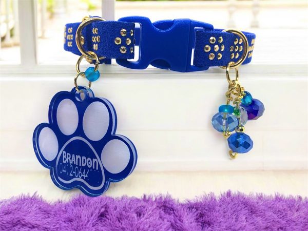 Blue 5pts Collar with Gold Inlays - Image 2