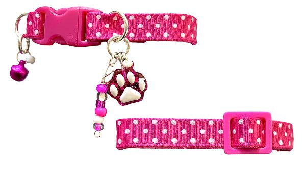 Fuchsia Polka Dots - Standard Collar 02 - Image 2