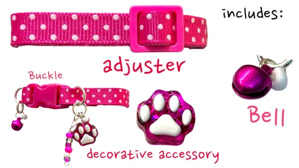 Fuchsia Polka Dots - Standard Collar 02 - Image 3