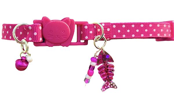 Fuchsia Polka Dots - Standard Collar 02