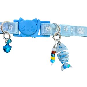 Light Blue Paw Print - Standard Collar