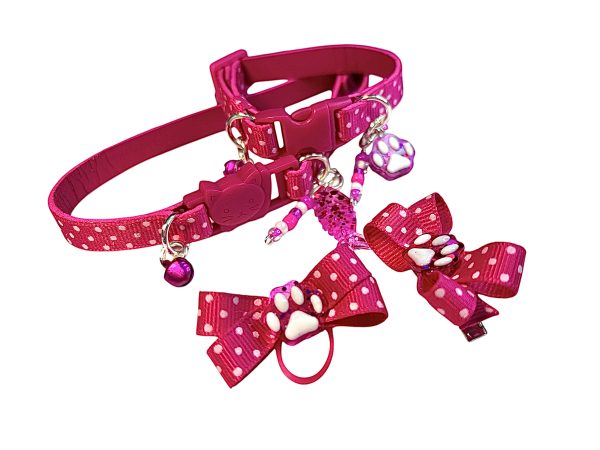 Fuchsia Polka Dots - Standard Collar 02 - Image 4