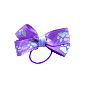 Paw Print Bow - Purple
