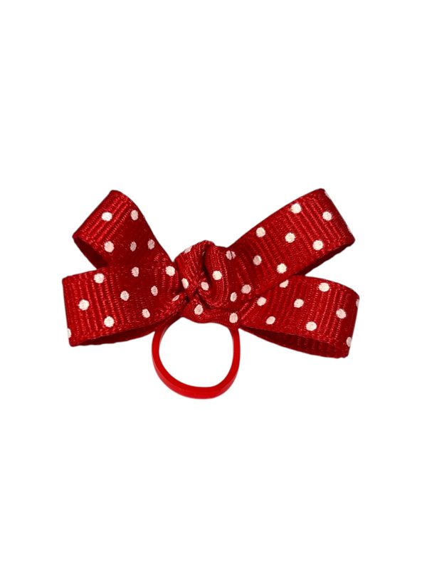 Polka Dots Bow - Red