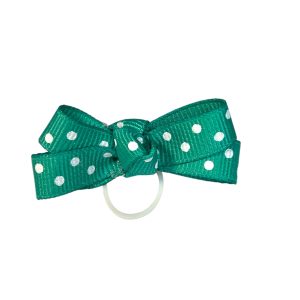 Polka Dots Bow - Green