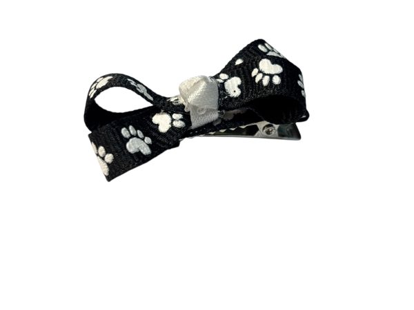 Paw Print Bow - Black - Image 2