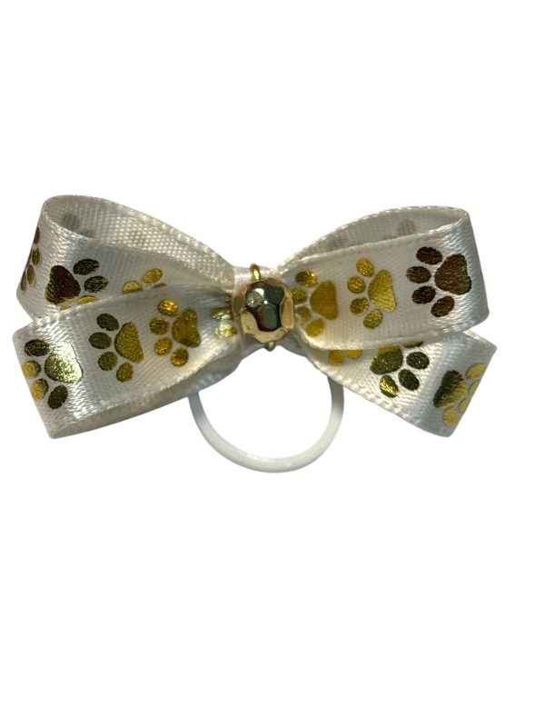Paw Print Bow - Golden