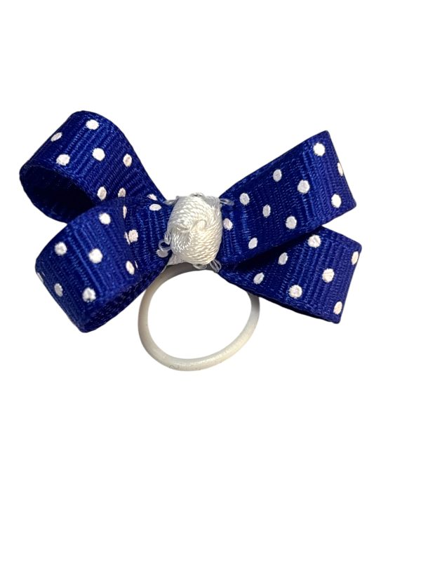 Polka Dots Bow - Blue