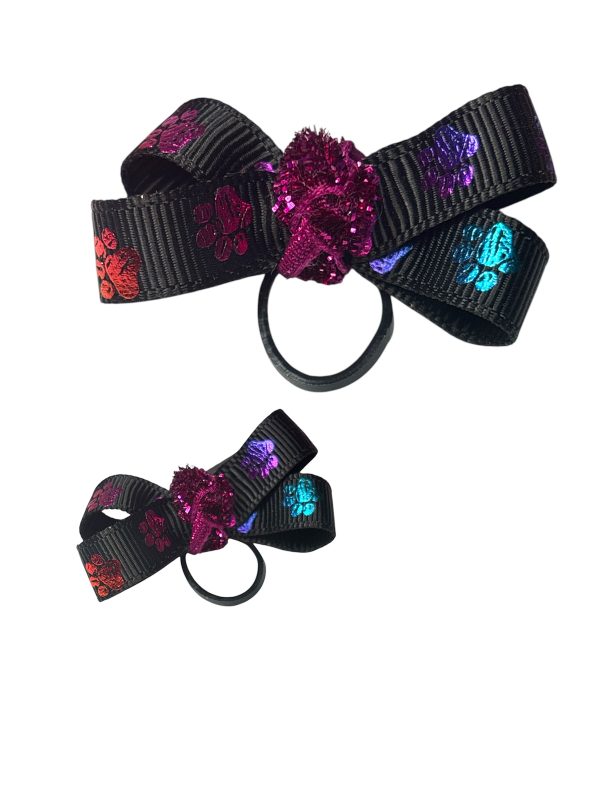 Paw Print Bow - Multicolor - Image 2