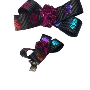 Paw Print Bow - Multicolor
