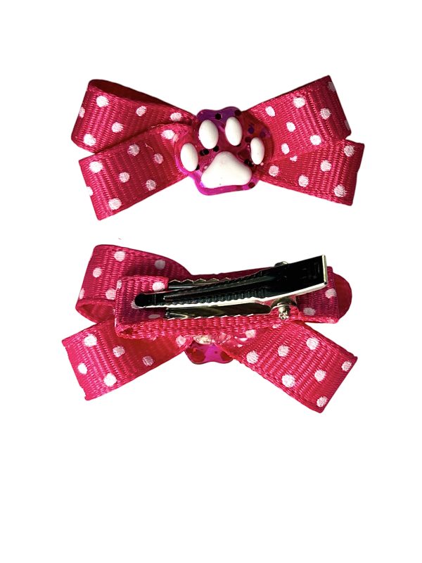 Polka Dots Bow - Pink Paw - Image 3