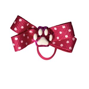 Polka Dots Bow - Pink Paw
