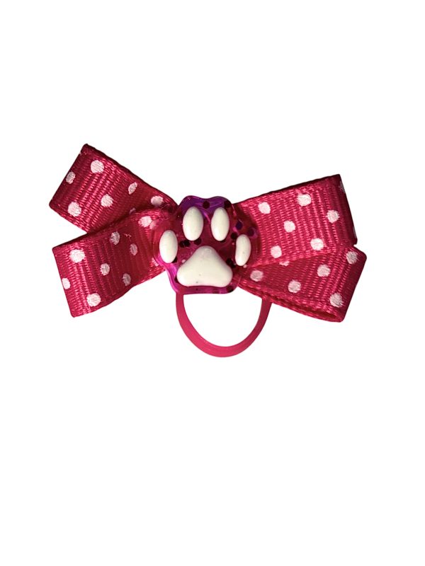 Polka Dots Bow - Pink Paw