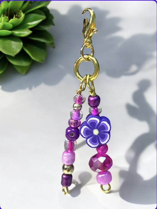 Purple Flower - Charm