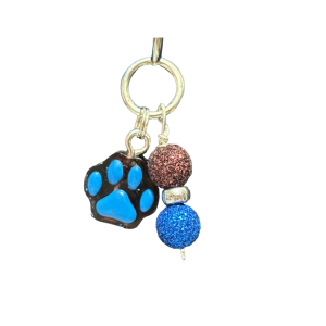 Blue & Brown Paw - Charm